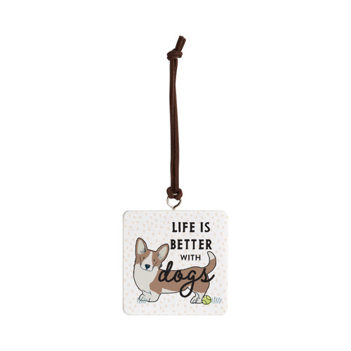 Corgi Dog Ornament - Bone slide 