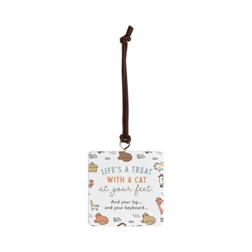 Life's a Treat Cat Ornament - Bone slide 