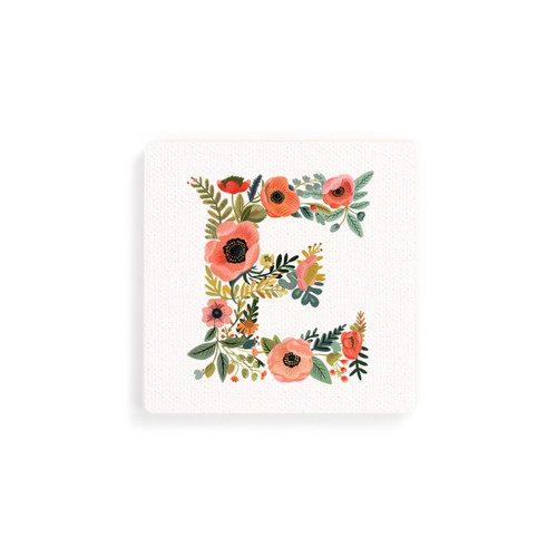 E Monogram Coasters - Set of 4 slide 