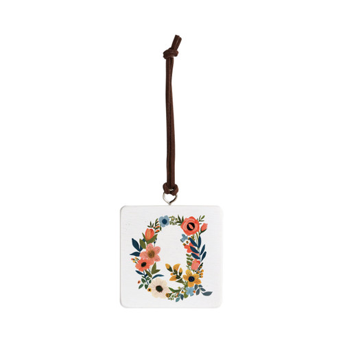 Q Monogram Ornament - Bone slide 