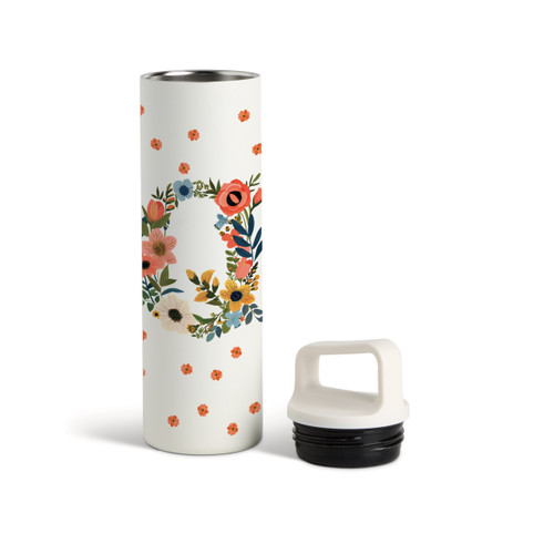 Q Monogram Water Bottle - White 20oz slide 