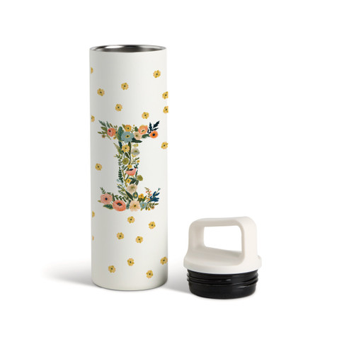 I Monogram Water Bottle - White 20oz slide 