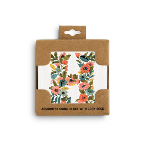H Monogram Coasters - Set of 4 slide 