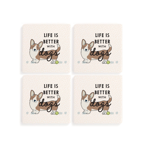 Corgi Dog Coasters - Set of 4 slide 
