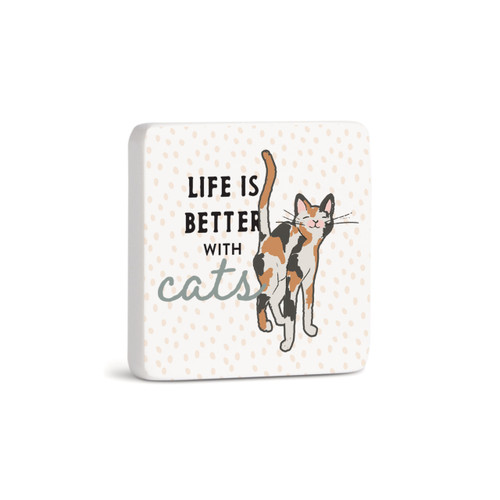Calico Cat Magnet - Bone slide 