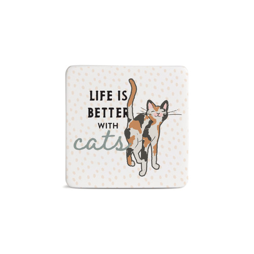 Calico Cat Magnet - Bone slide 