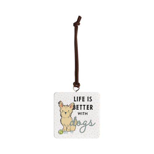 Westie Dog Ornament - Bone slide 