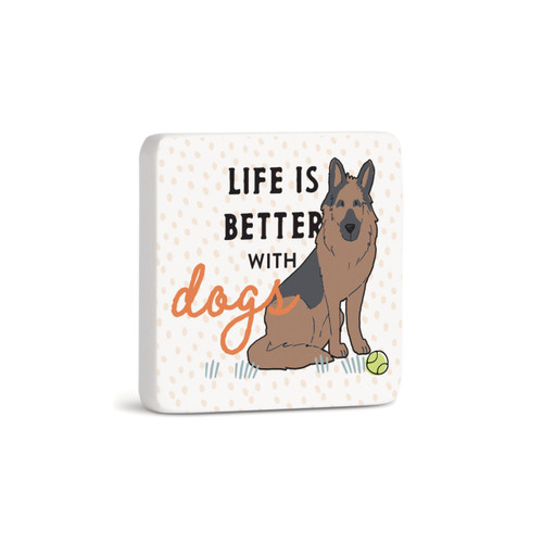 German Shepherd Dog Magnet - Bone slide 