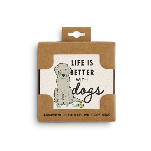 Old English Sheepdog Dog Coasters - Set of 4 slide 