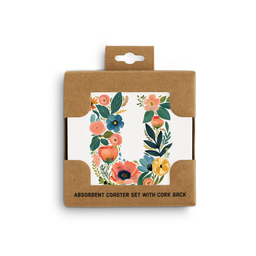 U Monogram Coasters - Set of 4 slide 