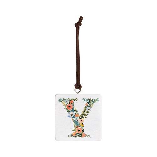 Y Monogram Ornament - Bone slide 