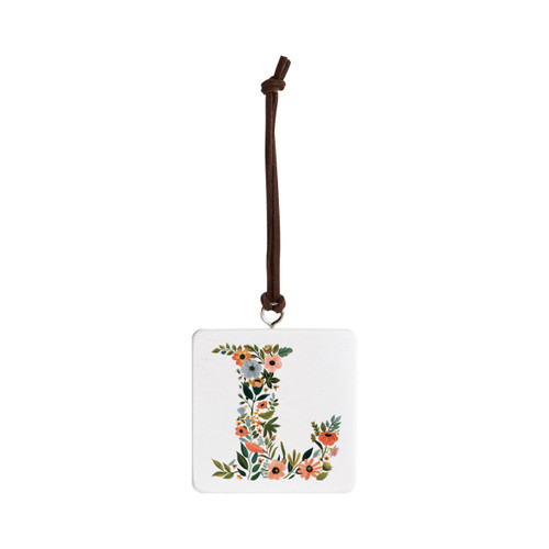 L Monogram Ornament - Bone slide 
