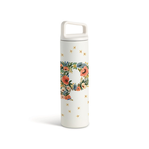 P Monogram Water Bottle - White 20oz slide 