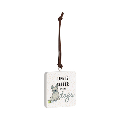 French Bulldog Dog Ornament - Bone slide 