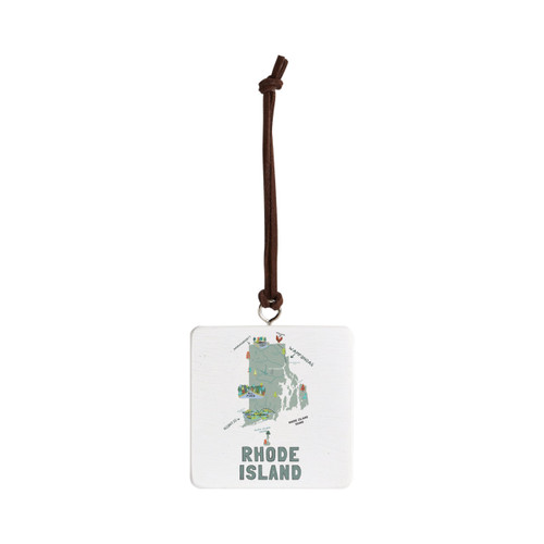 Rhode Island State Ornament - Bone slide 