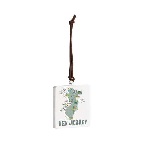 New Jersey State Ornament - Bone slide 