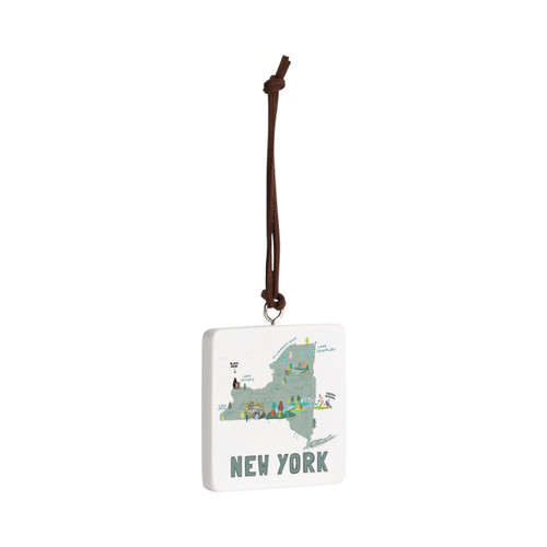 New York State Ornament - Bone slide 