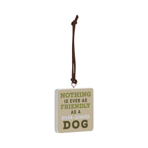 River-Soaked Dog Ornament - Bone slide 