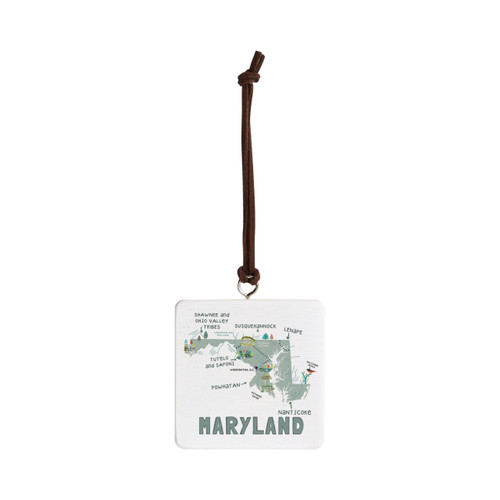 Maryland State Ornament - Bone slide 