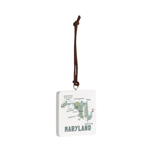 Maryland State Ornament - Bone slide 