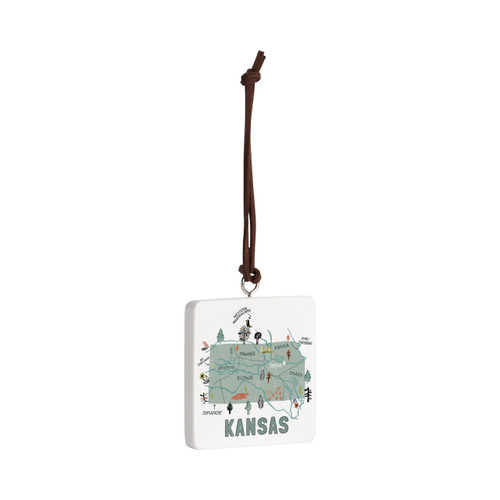 Kansas State Ornament - Bone slide 