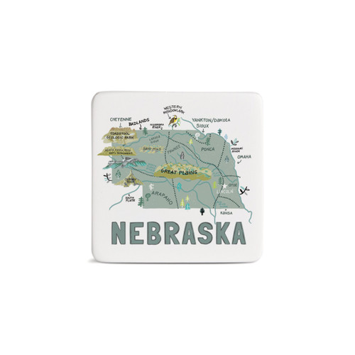 Nebraska State Magnet - Bone slide