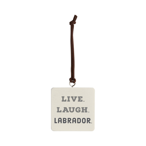 Live Laugh Labrador Ornament - Bone slide 