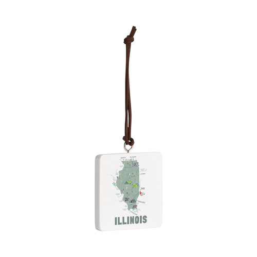 Illinois State Ornament - Bone slide 