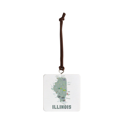 Illinois State Ornament - Bone slide 