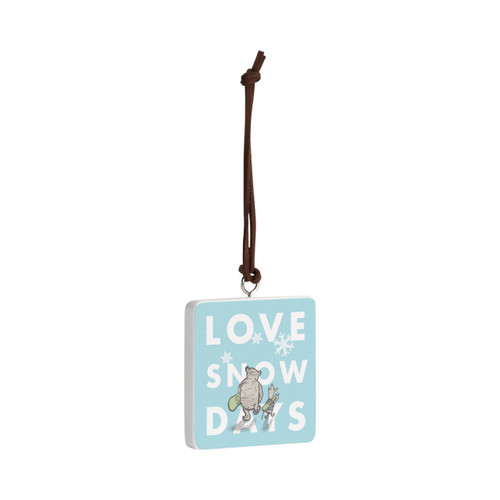 Love Snow Days Ornament - Bone slide 