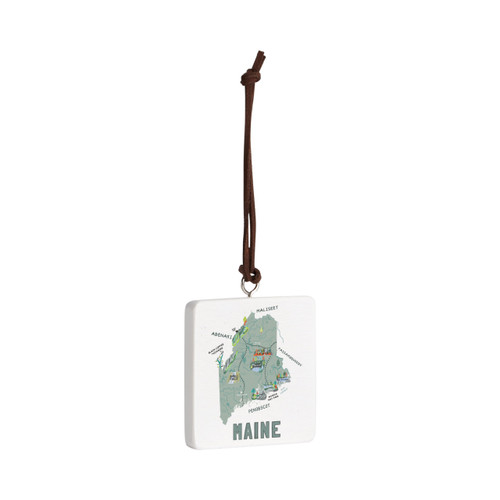 Maine State Ornament - Bone slide 