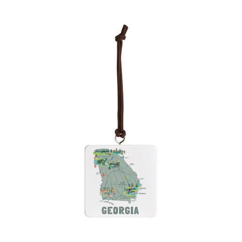 Georgia State Ornament - Bone slide 