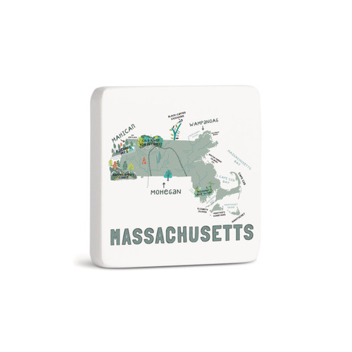 Massachusetts State Magnet - Bone slide 