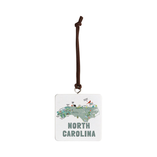North Carolina State Ornament - Bone slide 