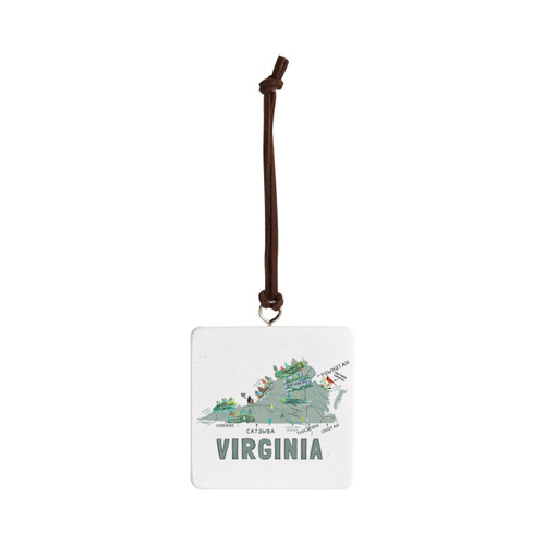 Virginia State Ornament - Bone slide 