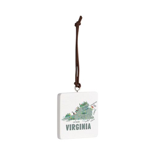 Virginia State Ornament - Bone slide 