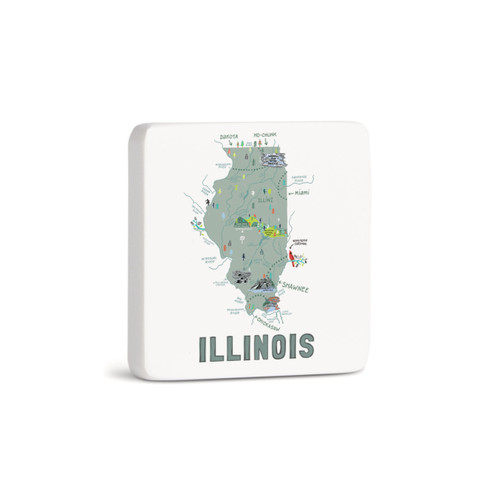 Illinois State Magnet - Bone slide 
