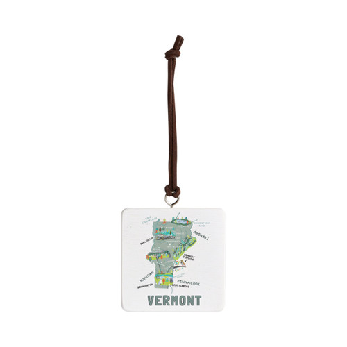 Vermont State Ornament - Bone slide 