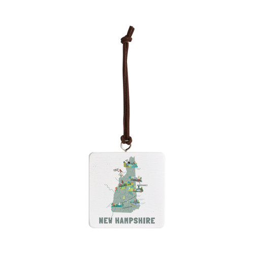 New Hampshire State Ornament - Bone slide 