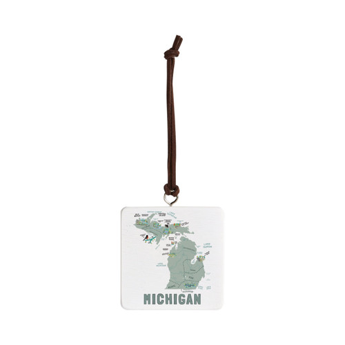 Michigan State Ornament - Bone slide 