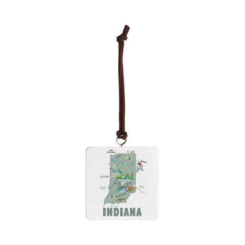 Indiana State Ornament - Bone slide 