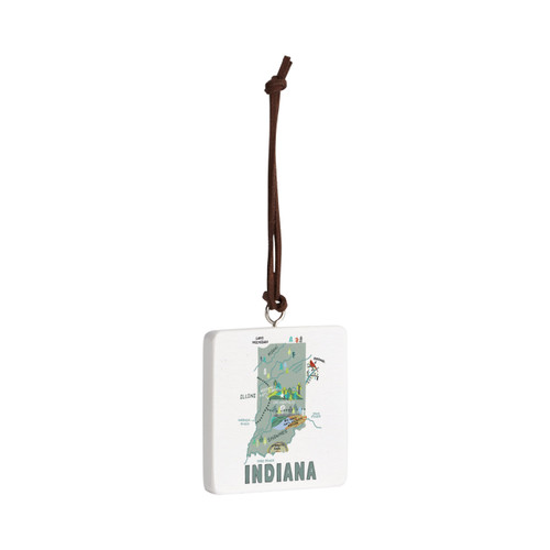 Indiana State Ornament - Bone slide 