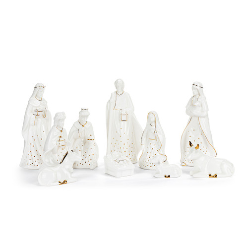 Ceramic LED Nativity Figures - Set of 10 slide 