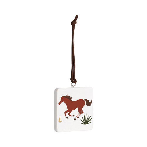 Running Horses Ornament - Bone slide 