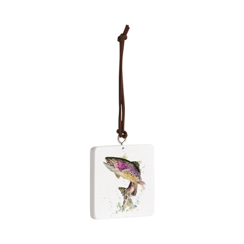 Rainbow Trout Ornament - Bone slide 