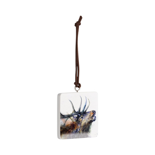 Valley Call Elk Ornament - Bone slide 