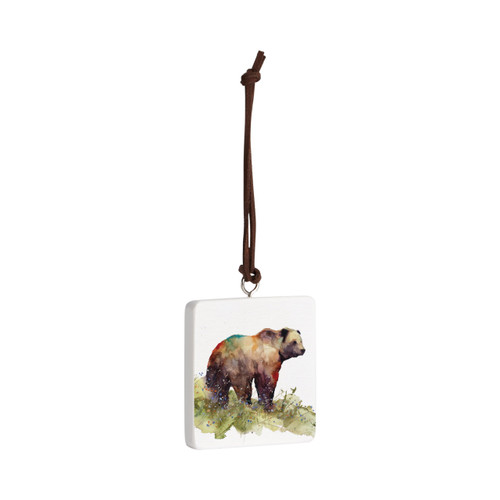 Grizzly Bear Ornament - Bone slide 