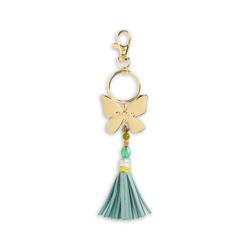 Butterfly Green Bag Charm - 43 x 35mm slide 