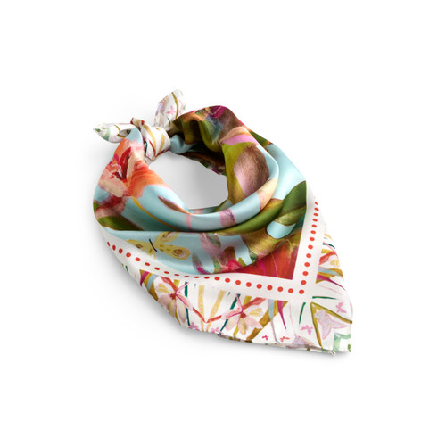 Floral Butterfly Bandana Scarf - 26x26in slide 