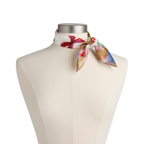 Multi-Colored Butterfly Bandana Scarf - 26x26in slide 